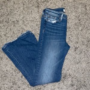 Mid rise boot cut. From buckle. W27 L30